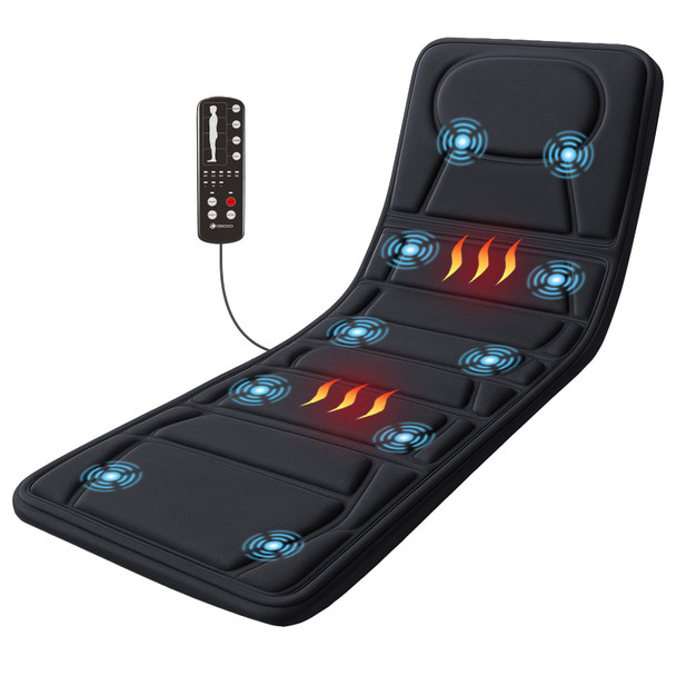 Coococo Full Body Massage Mat With Heat, 10 Vibrating Motors Vibration Back Massager Pad, Full Body Massager For Bed Chair Sofa, Massage Mattress Pad, Father Day s For Men Husband(Vibration Only)