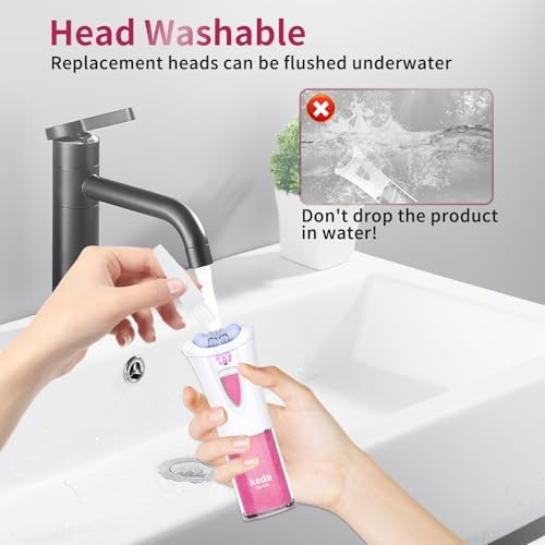 Bestechy Mini Epilator - Hair Remover For Women, Full Body Smooth Glide Epilator, With Led Light For Precision, Portable Electric Lady Shaver For Face, Armpits, Arms, Bikini, And Legs