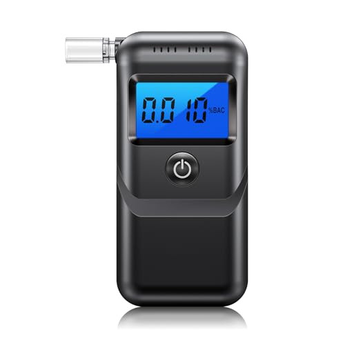 Yybnn Breathalyzer, 2026 Breathalyzers For Alcohol With Lcd Digital Display Personal Portable Alcohol Breathalyzer Testerfor Home And Party Use (Includes 10 Mouthpieces)