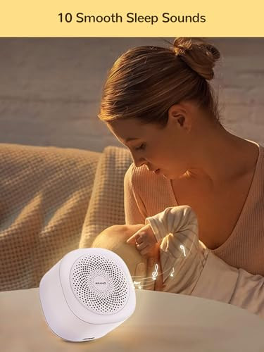 Dearan White Noise Sound Machine For Baby With 7Color Night Light, Portable Mini Sleep Sound Machine, Calm,Relax -Smooth Sound White Noise Machine Timer And Memory Home,Travel