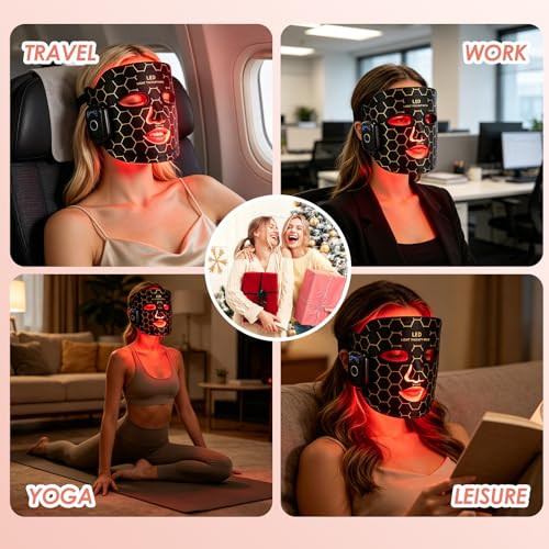 Audmsier 7-Color Red Light Treatment Facial Mask