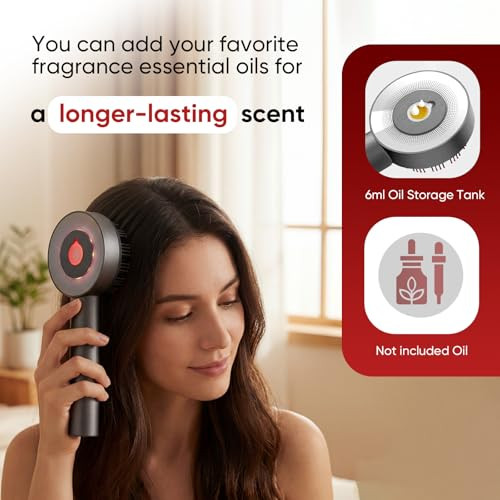 Chufa 3-In-1 Scalp Massager With Oil Applicator, Portable Cordless Scalp Brush For Men & Women, Adjustable Speed, Soothing Red Led Mode, Ipx7 Waterproof, Rechargeable Head Massage Comb For Shower & Dry Use