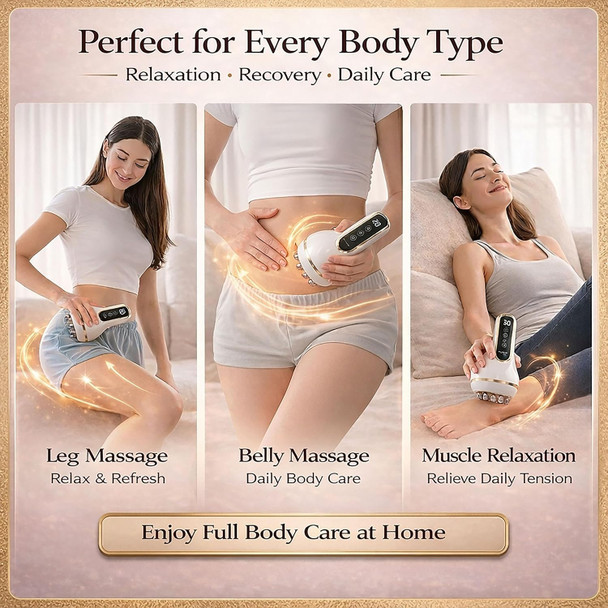 Antspertor 4-In-1 Lymphatic Drainage Massager With Heat, Red Light, Microcurrent & Vibration, Handheld Body Massager For Belly, Legs, Arms & Back