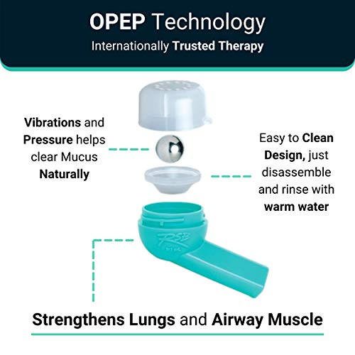 Virth Mucus Relief Device By Virth - Breathing Exercise Device - Clear Lungs - Flutter Valve Lung Exerciser Device - Lung Cleanse & Breathing Treatment - Health & Wellness Device - Enhanced Comfort
