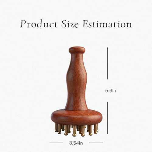 Dhsun 29-Teeth Copper Gua Sha Massage Comb, Meridian Massage Brush For Full Body And Scalp, Portable Spa Therapy Tool For Neck Shoulder Back Leg( ) 1 Pcs