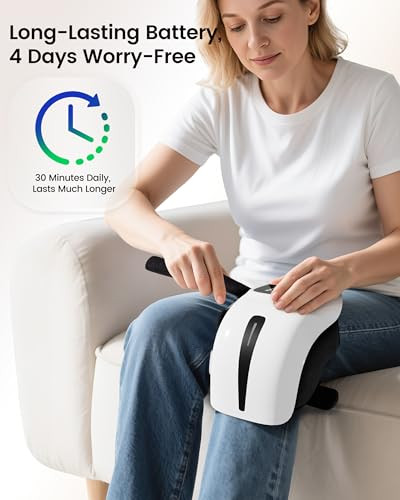 Cili Knee Massager With Heat And Red Light Therapy,2026 Updated Fast-Heating Pad For Knee Pain Relief,Long-Lasting Rechargeable Battery,Ultra-Quiet,Perfect Fit For Knee Curve For Home,Office Use