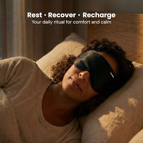 Slumbriq Cooling Eye Mask For Sleeping Reusable Hot & Cold Gel Eye Mask With Adjustable Strap Wide Coverage Sleep Eye Mask For Relaxation Travel & Eye Comfort