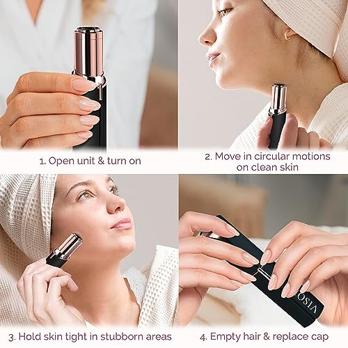 Visofo Bundle Of Facial Hair Removal Onyx And 4 Extra Heads