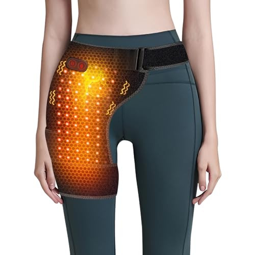 Zmhwany Cordless Hip Heating Pad Massager For Pain Relief, Sciatica And Hip Pain Relief, With 5000Mah Battery, 3 Temperature And Vibration Modes, Hip Red Light Therapy, Ideal For Family