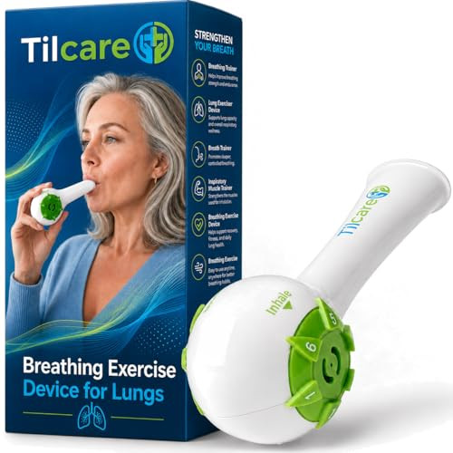 Tilcare Breathing Trainer & Lung Trainer - Ideal Breathing Exercise Device For Lungs, Effective Breather Device & Lung Exerciser Device, Best Breathing Device & Lung Strengthener, Tilcare Respiratory Trainer