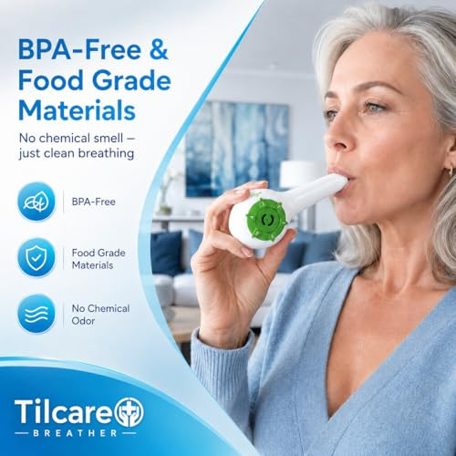 Tilcare Breathing Trainer & Lung Trainer - Ideal Breathing Exercise Device For Lungs, Effective Breather Device & Lung Exerciser Device, Best Breathing Device & Lung Strengthener, Tilcare Respiratory Trainer