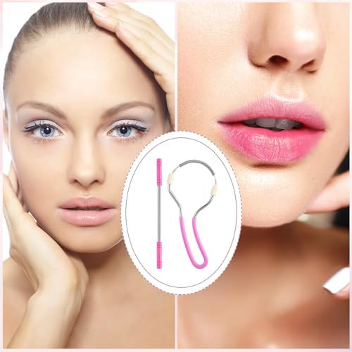 Andibro Spring Facial Hair Removers For Women, Spring Manual Epilator Hair Removal Threading Tools Face Hair Remover With Handle 4Pcs