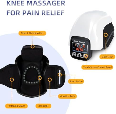Supband Knee Massager 4 In 1 With Heat, Vibration, Red Light And 3D Massage, Cordless, Portable, Rechargeable