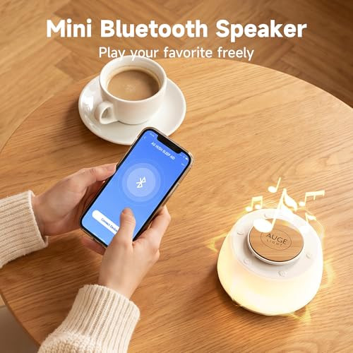 Auge Light 4-In-1 White Noise Machine, Portable Rechargeable Sleep Sound Machine With Dimmable Night Light, Bluetooth Speaker & Sleep Timer, 30 Sounds 32 Volume For Baby Adult Travel Office
