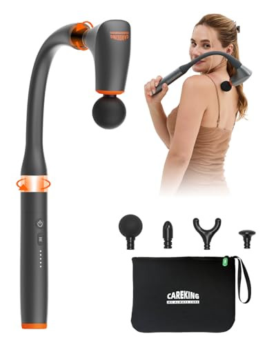 Careking We Always Care Detachable Massage Gun Deep Tissue For Shoulder,Neck, Arm, Thigh,Waist-Ergonomic Handheld Extension Back Massager For Pain Relief, Portable Muscle Massager, Best s For Women Men, Fsh-Hsa-Eligible