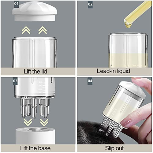 Waylenbo Scalp Applicator Comb, Oil Applicator Bottle, Hair Oil Applicators For Medicine Scalp Head Fluid Comb Essential Oil, Thick Thin Mini Head Massager, For Hair Growth Care