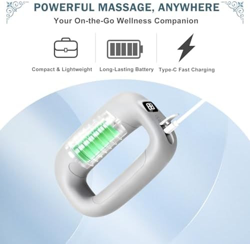 Ds Savoring Multifunctional Full-Body Fascia Ring Massager, 3 Modes & 6 Intensities, Deep Tissue Vibration, Hands-Free Electric Massage Ring For Muscle Recovery & Relaxation, For Athletes & Office Workers