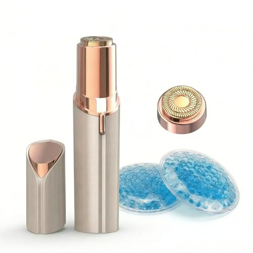 Timirax Facial Hair Remover For Women, Electric Face Shaver With Led Light, Painless Hair Removal Device For Face, Peach Fuzz & Upper Lip, Rechargeable, Includes Head & Gel