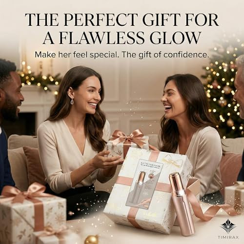 Timirax Facial Hair Remover For Women, Electric Face Shaver With Led Light, Painless Hair Removal Device For Face, Peach Fuzz & Upper Lip, Rechargeable, Includes Head & Gel