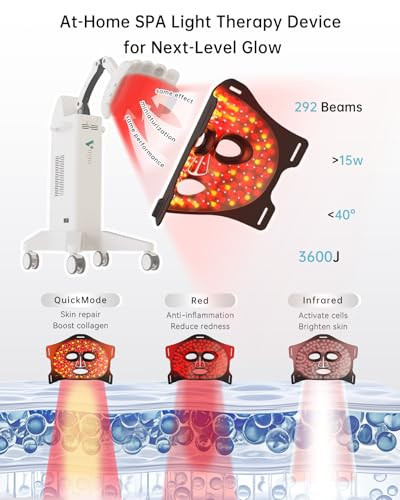 V Vym By Clinmate Infrared Red Light Therapy Mask High Power For Glowing Skin Ultra-Thin 1.8Mm 830Nm 633Nm 590Nm Rechargeable Red Light Therapy For Face Luxury - Black Line 4.6Oz