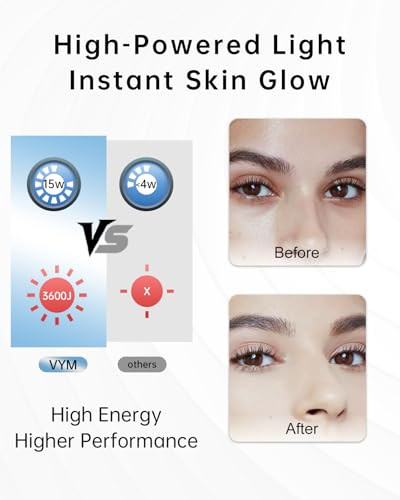 V Vym By Clinmate Infrared Red Light Therapy Mask High Power For Glowing Skin Ultra-Thin 1.8Mm 830Nm 633Nm 590Nm Rechargeable Red Light Therapy For Face Luxury - Black Line 4.6Oz