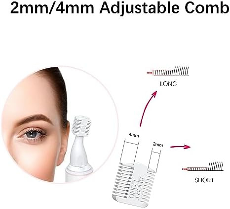 Automoness Antomoness Electric Eyebrow Trimmer For Women Hair Remover For Eyebrow Nose Face And Body Hair Removal With Led Light And Lithium-Powered Rechargeable Painless