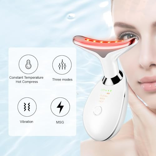 Yunruo Neck Face Massager Face Sculpting Tool 3 Colour Modes And Vibration For Facial Massager For Double Chin