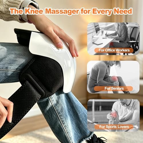 Deity Knee Massager Smart With Heat, Vibration, 3D Massage, Red Light, 4-In-1, Cordless Portable Knee Massager With Led Large Screen, s For Grandma & Grandpa
