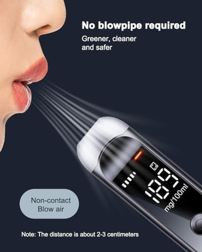 Bkelhs Breathalyzer Professional-Grade High Accuracy Alcohol Tester, Breathalyzers For Alcohol With Lcd Digital Display Portable Breath Personal Alcohol Tester For Home Use Breath Alyzer Tester Usb C Port