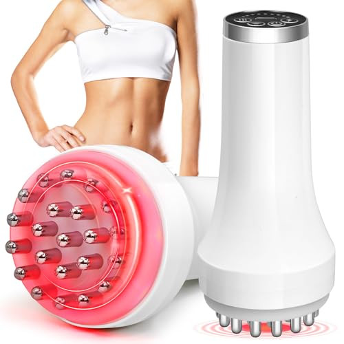 Afflat 4-In-1 Multi-Functional Body Scul-Pting Machine & Lym-Pha-Tic Dra-Inage Massager With Mic-Rocur-Rent, Red Light, Heat & Vibration,Helps Reduce Stretch Marks & Cell-Ulite For Legs, Arms & Belly