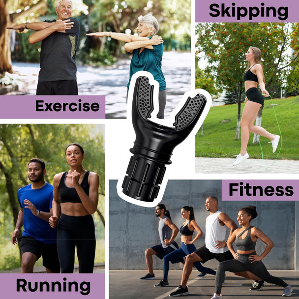 Black Squid Blacksquid Breathing Exercise Device - Fitness Breather Strength & Endurance Trainer - Athletes Mouth Inhale Breather Stamina Booster Mouthpiece Training Tool