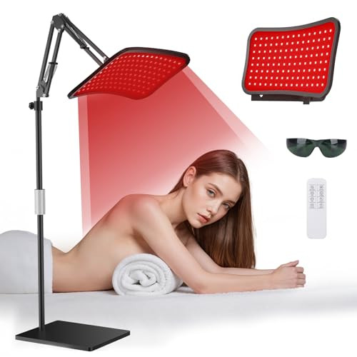 Solurgen Red Light Therapy For Face And Body, 660Nm Red + 850Nm Near-Infrared Led Light Therapy Device With Adjustable Stand, Light Therapy For Face & Body At Home