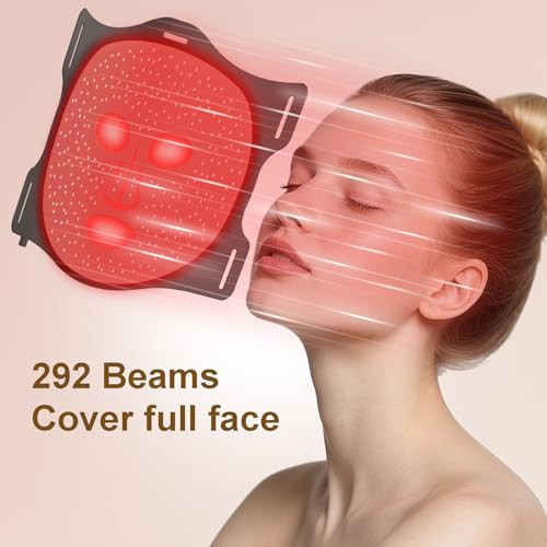 V Vym By Clinmate Infrared Light Therapy Device For Face: High Energy Light Therapy For Facial Skincare Led Face Mask With Lcd Screen Portable Pre-Programmed Red Light Therapy Facial Mask Suitable For Home Travel Use