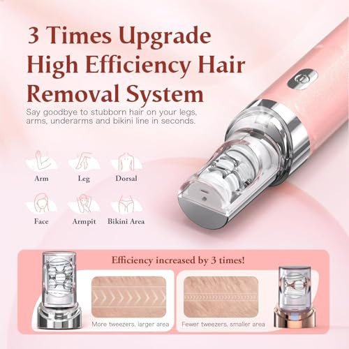 Beauzmo Epilator,2 In 1Epilator For Women Rechargeable,Womens Electric Shaver With Led Light,Rechargeable,Hair Removal For Women Legs/Face/Bikini/Arms,Smooth Epilator Trimmer Travel Kit Set Upgrade