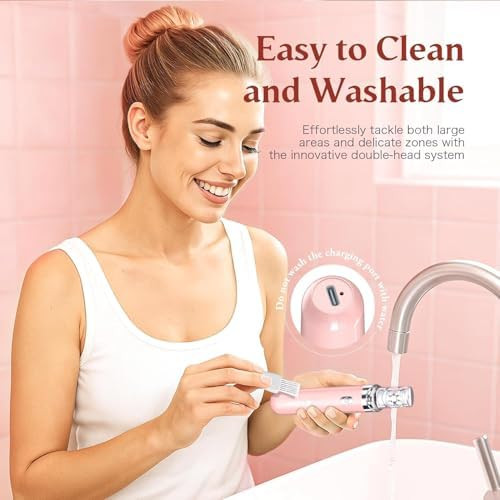 Beauzmo Epilator,2 In 1Epilator For Women Rechargeable,Womens Electric Shaver With Led Light,Rechargeable,Hair Removal For Women Legs/Face/Bikini/Arms,Smooth Epilator Trimmer Travel Kit Set Upgrade