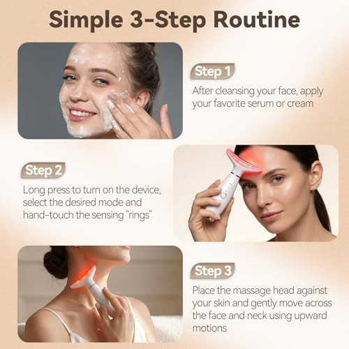 Yunruo Neck Face Massager Tool, 3-In-1 Portable Facial Massager, Face Sculpting Tool At Home For Skin Care With Vibration (White)