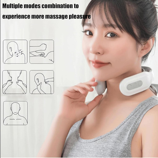 Cbdywvr Vitality Magic Pro 2.0 Neck Massager,2025 Upgraded 4-Head Magic Pro 2.0 Neck Massage,With 6 Vibration Modes & 15 Intensity Levels,Promote Muscle Relaxation (White)