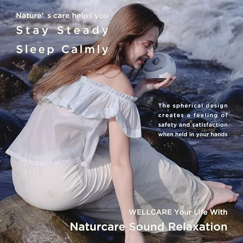 Wellcare Naturcare Sound Relaxation: White Noise & 7 Nature Sound Machine, Sleep Aid For Babies, Kids & Adults, Stepless Volume Control, Timer, Dual Power (Adapter Or Batteries, Both Not Included)