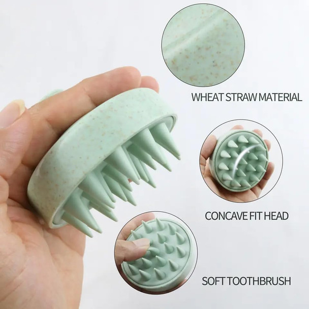 Yobee Scalp Massager - Gentle Head Massager With Soft Silicone Bristles - For Removing Dandruff & Buildup & Promoting Hair Growth - Exfoliator & Stress Relief Scalp Scrubber For All Hair Types