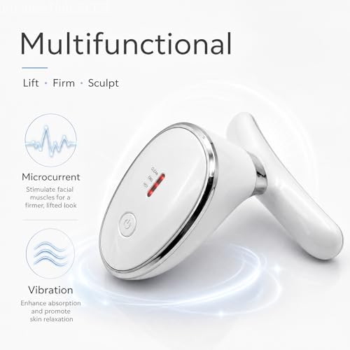 Clevipet Facial Massager Face And Neck, Led Beauty Device With Heat And Vibration, Depuffing And Sculpting Tool With 7 Color Led Light Modes, Birthday s For Women