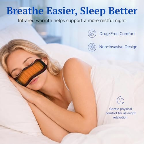 Yoeyou Wireless Heated Nasal Mask For Dry Air & Ac Environments, 16 Red Light Beads, 3 Heat Levels, Usb Rechargeable, Portable Nose Cover For Travel & Daily Comfort