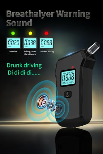 Ziwusmil Breathalyzer, Breathalyzers For Alcohol With Lcd Digital Display, Portable Alcohol Breathalyzer Tester Home And Party Use With 5 Mouthpieces