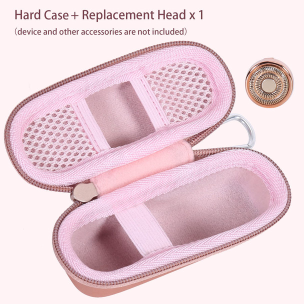 Co2Crea Hard Case And Head Compatible With Finishing Touch Flawless Facial Hair Remover Electric Face Razor For Women (Rose Gold Case + Head)