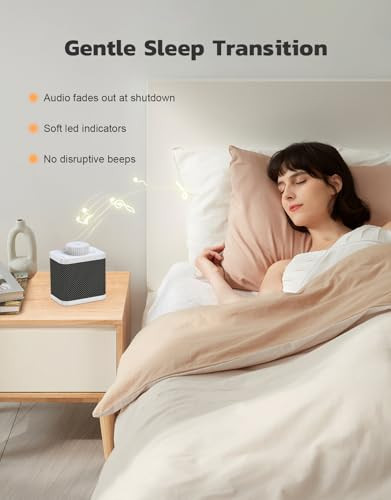 Afuosy White Noise Sound Machine With 20 Soothing Sounds, 18-48H Powerful Battery, 3 Timers Memory Function And White Noise Machine For Sleeping, Portable Sound Machine For Baby Adult Fathers Day