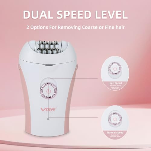 Fabmay Beauty Glabrouse Skin Smooth Glide Epilator For Women,Facial Epilator For Women,Cordless Face Hair Remover With Light,Hair Rmoval For Face Bikini Legs, Body Removal Device