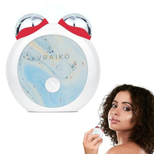 Vraiko Minicub Microcurrent Facial Device For Beginners, Jawline Sculpting & Toning Tool With Gentle Waves For Face Lifting Contouring And Double Chin, Mini True Beauty Glow Home Skin Care