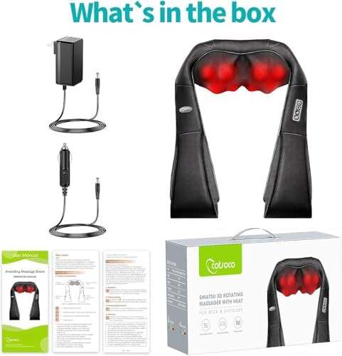 Cotsoco Neck Massager, Shiatsu Shoulder And Back Neck Massager With Heat, Neck Massager Pillow For Neck For Body Muscle Pain Relief, Neck Massager s For Mom Dad Women Men, Home, Office Car Use