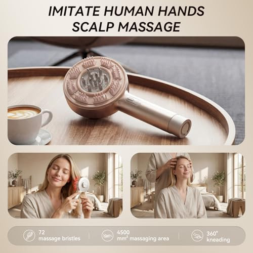 Dzavok Electric Scalp Massager, 3-In-1 Scalp Care Brush With Oil Applicator, Waterproof Ipx7, For Cleaning, Relaxation, And Healthy Scalp