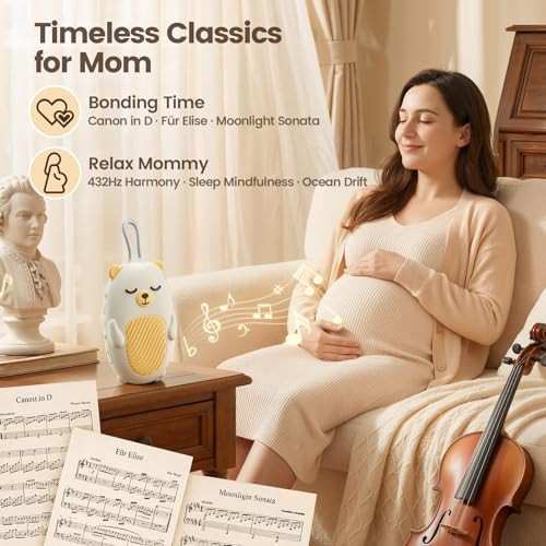 Vaydeer Baby Sound Machine For Sleep, Portable White Noise Machine With 115 Sounds & 4 Growth Stages, Pregnancy To Toddler Sleep Soother For Newborns, Babies & Moms, -Ready Design