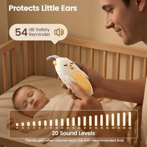Vaydeer Baby Sound Machine For Sleep, Portable White Noise Machine With 115 Sounds & 4 Growth Stages, Pregnancy To Toddler Sleep Soother For Newborns, Babies & Moms, -Ready Design